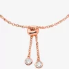 Precious Metal-Plated Sterling Silver Bezel Slider Bracelet
