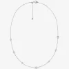 Precious Metal-Plated Sterling Silver Cubic Zirconia Necklace