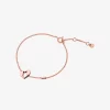 Precious Metal-Plated Sterling Silver Heart Bracelet Precious Metal-Plated Sterling Silver Heart Bracelet