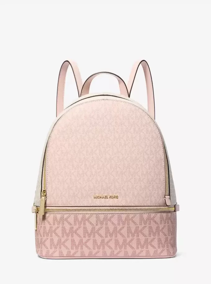 Rhea Medium Color-Block Signature Logo Backpack Rhea Medium Color-Block Signature Logo Backpack