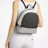 Rhea Medium Metallic Signature Logo Backpack