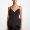 Rhinestone Georgette Camisole Tank Top