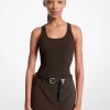 Ribbed Scoop-Neck Tank Top