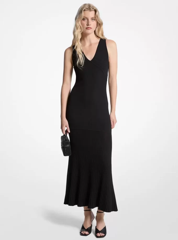 Ribbed Stretch Knit Tank Dress