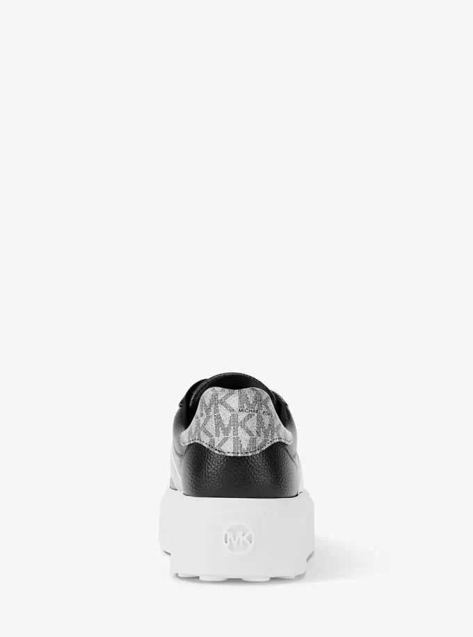 Romey Signature Logo Stripe Platform Sneaker