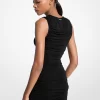 Ruched Stretch Matte Jersey Mini Dress