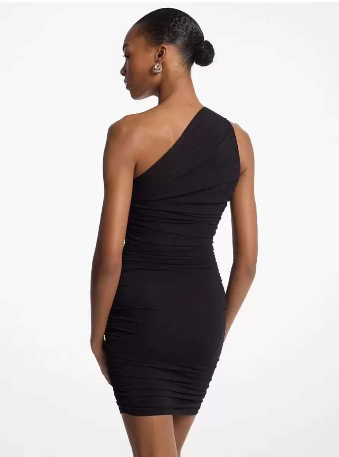 Ruched Stretch Matte Jersey One Shoulder Dress Ruched Stretch Matte Jersey One Shoulder Dress
