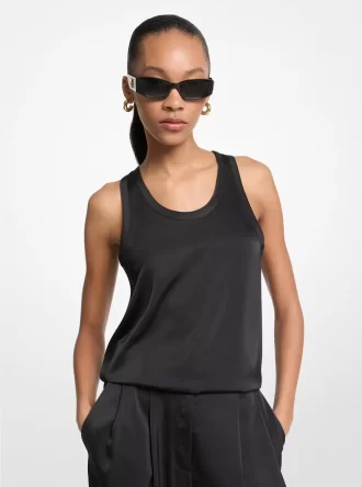 Satin Racerback Tank Top