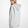 Shoulder Pad Cotton Blend Hoodie Dress