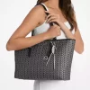 Silver-Tone and Metallic Braided Cord Bag Charm