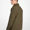 Stretch Cotton Padded Shirt Jacket