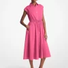 Stretch Cotton Poplin Midi Dress