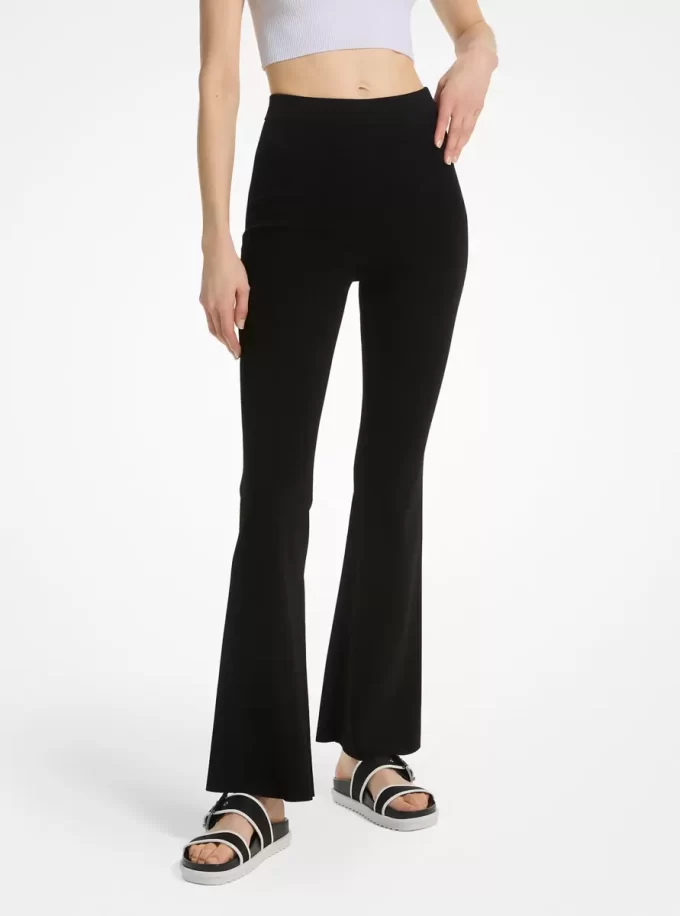 Stretch Knit Flared Legging
