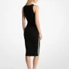 Stretch Knit Logo Tape Midi Tank Dress