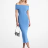 Stretch Knit Off-The-Shoulder Dress