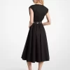 Stretch Organic Cotton Poplin Midi Dress