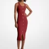 Stretch Viscose Blend Midi Tank Dress
