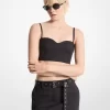 Stretch Wool Blend Mini Skirt