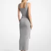 Stretch Wool Blend Ruched Tank Dress
