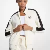 Striped Velour Zip-Up Jacket