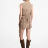 Suede Fringed Mini Dress