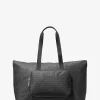 Tanner Large Printed Signature Logo Reversible Packable Tote Bag