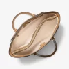 Taryn Large Signature Logo and Leather Tote Bag
