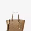 Taryn Small Signature Logo and Leather Convertible Crossbody Bag