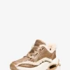 Toni Distressed Leather and Sherpa Trainer