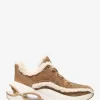 Toni Distressed Leather and Sherpa Trainer