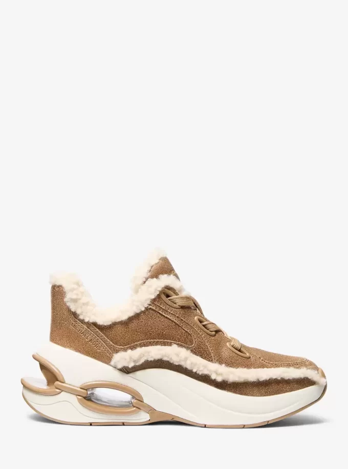 Toni Distressed Leather and Sherpa Trainer