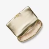 Tribeca Large Metallic Quilted Leather Shoulder Bag