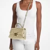 Tribeca Medium Metallic Leather Satchel