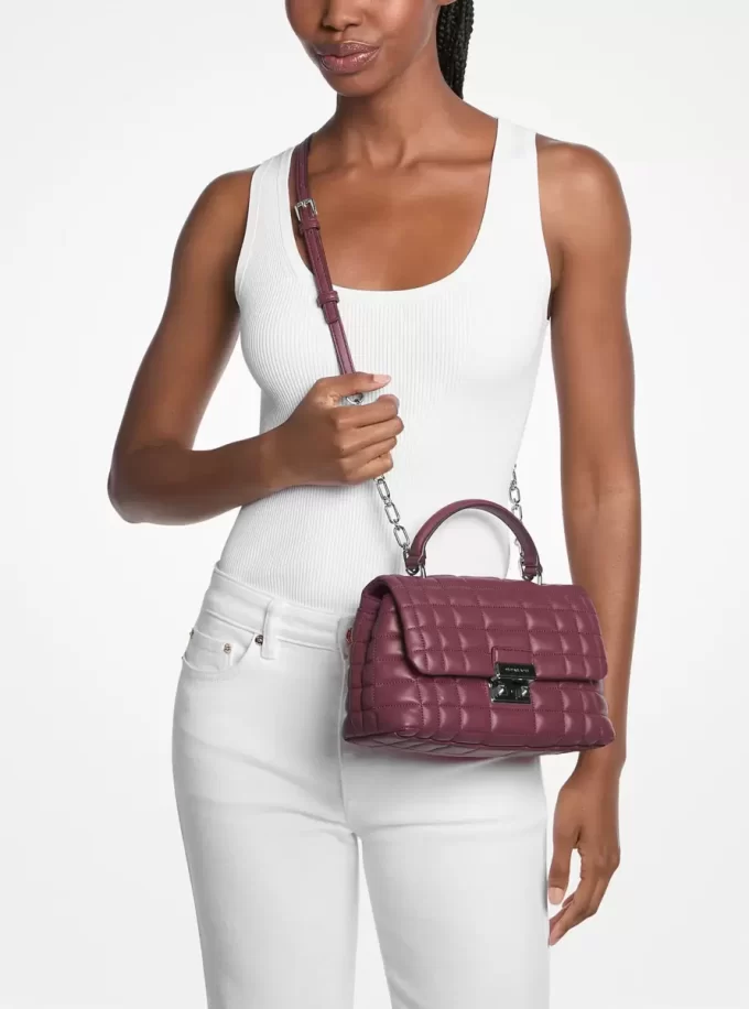 Tribeca Medium Quilted Leather Satchel