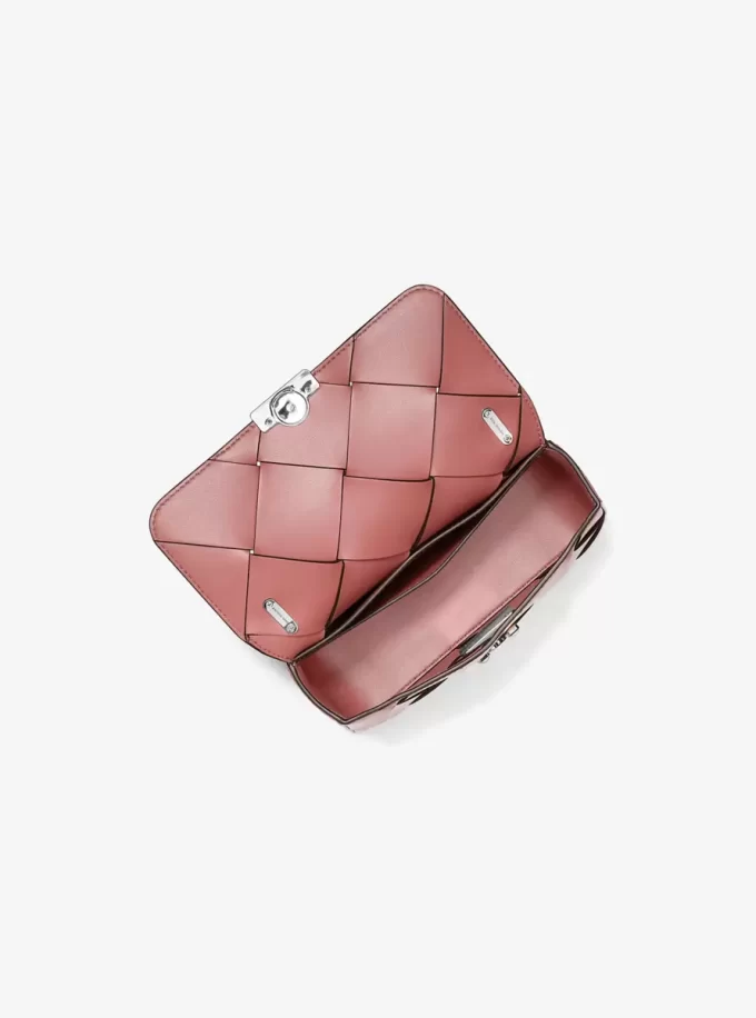Tribeca Small Woven Leather Shoulder Bag