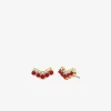 Two-Tone Pavé Chevron Stud Earrings