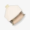 Whitney Medium Signature Logo and Metallic Shoulder Bag