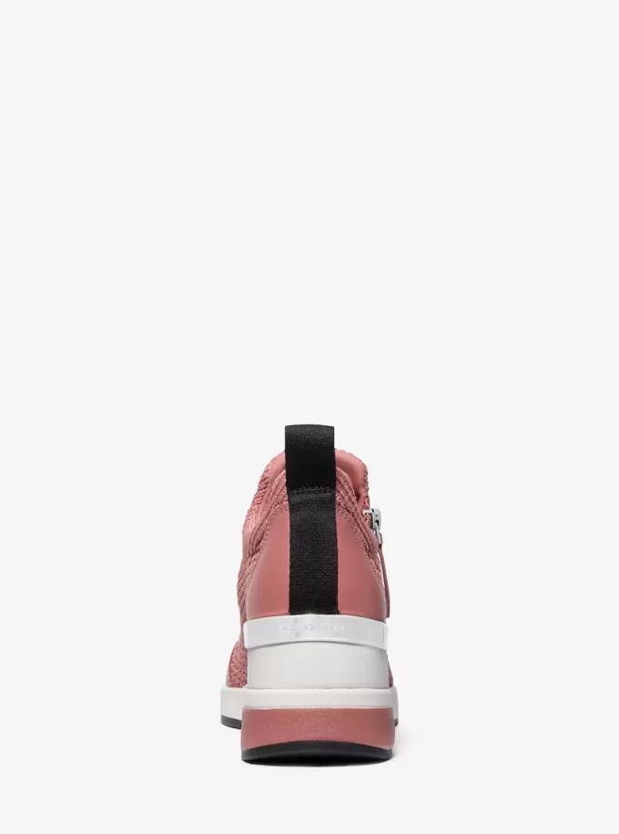 Willis Textured Stretch-Knit Trainer