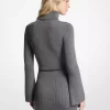 Wool Blend Belted Mini Dress