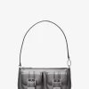 Zoe Small Burnished Leather Pochette