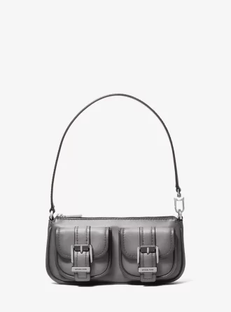 Zoe Small Burnished Leather Pochette