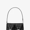 Zoe Small Embellished Suede Pochette