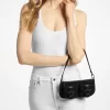 Zoe Small Embellished Suede Pochette